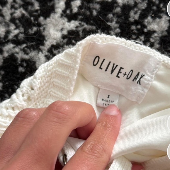 Olive & Oak Cream Crochet Spaghetti-Strap Mini Dress - Picture 2 of 3